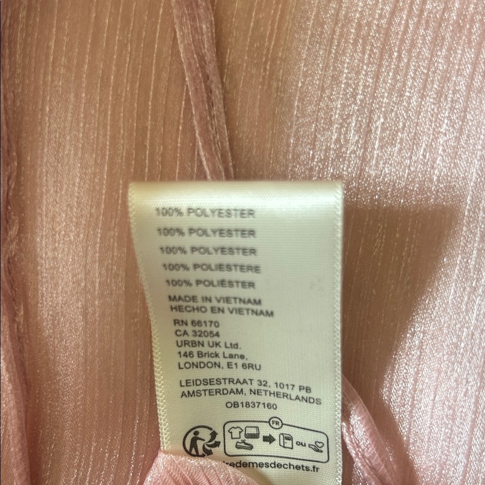 Free People Freya frost top Sheer Blush Pink Long-Sleeve Peasant Top - Picture 11 of 11